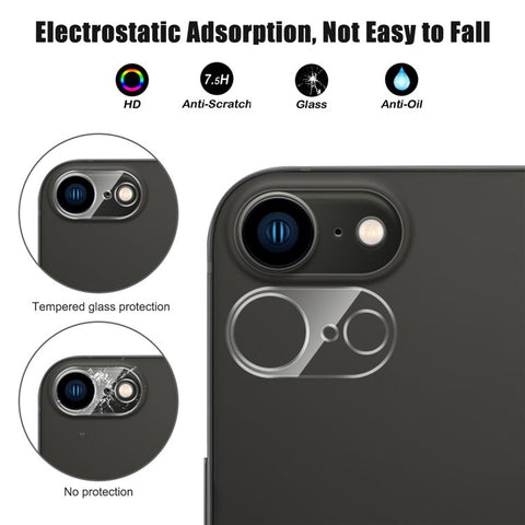 For iPhone 17e / 16e Camera Lens Protector Arc Edge Clear Tempered Glass Film