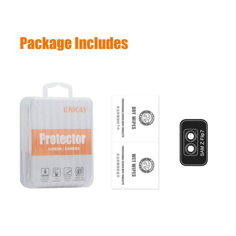 ENKAY HAT PRINCE For Samsung Galaxy Z Flip7 5G Camera Lens Protector  Metal Ring Lens Film