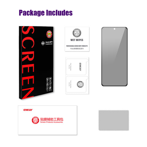 ENKAY HAT PRINCE For Xiaomi Poco X7 Pro 5G Privacy Screen Protector  28-degree Anti-Spy Tempered Glass