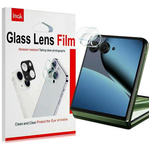 IMAK For Motorola Razr 70+ Razr+ (2026) / Razr 60 Pro 5G Razr+ (2025) / Razr 50 Ultra 5G (Razr+ 2024) Tempered Glass Camera Lens Protector + Acrylic Lens Cap
