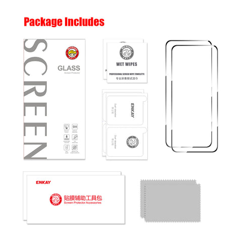 ENKAY HAT PRINCE For Nothing CMF Phone 2 Pro 2Pcs Screen Protector   9H Silk Printing 0.26mm Tempered Glass