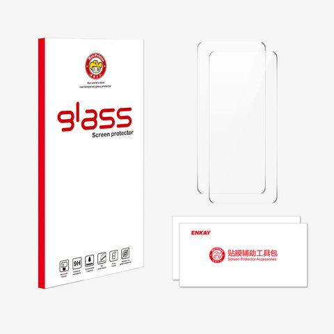 ENKAY HAT PRINCE For Honor 400 5G (Global) 2Pcs Screen Protector   9H Clear High Aluminum-Silicon Glass Film