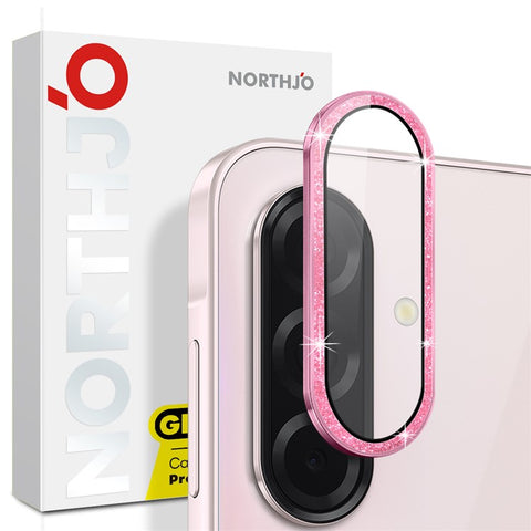 NORTHJO 1 Set For Samsung Galaxy A36 5G / A56 5G Camera Lens Film Tempered Glass+Metal Glitter Rear Lens Protector