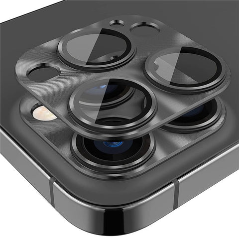 HAT PRINCE ENKAY For iPhone 15 Pro / 15 Pro Max Full Cover Camera Lens Film Aluminum Alloy + Tempered Glass Integrated Rear Lens Protector