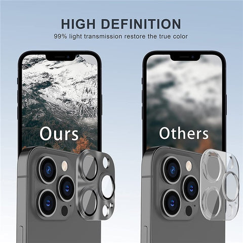 HAT PRINCE ENKAY For iPhone 15 Pro / 15 Pro Max Full Cover Camera Lens Film Aluminum Alloy + Tempered Glass Integrated Rear Lens Protector