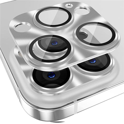 HAT PRINCE ENKAY For iPhone 15 Pro / 15 Pro Max Full Cover Camera Lens Film Aluminum Alloy + Tempered Glass Integrated Rear Lens Protector