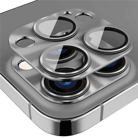 HAT PRINCE ENKAY For iPhone 15 Pro / 15 Pro Max Full Cover Camera Lens Film Aluminum Alloy + Tempered Glass Integrated Rear Lens Protector