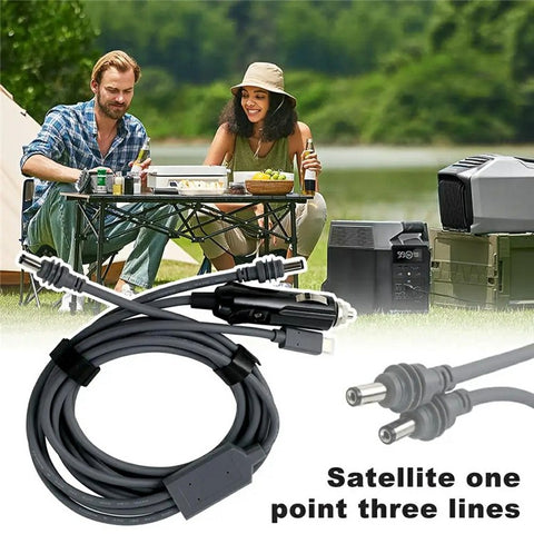 15m For Starlink Space-X Mini 3-in-1 Type-C Cigarette Lighter Car Charger Power Cord