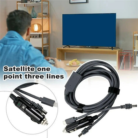 20m For Starlink Space-X Mini 3-in-1 Type-C Cigarette Lighter Car Charger Power Cord