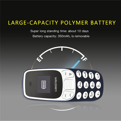 L8STAR BM10 Dual SIM Bluetooth-Compatible Mini Bar Phone 2G GSM 0.66 Inch Screen Cell Phone