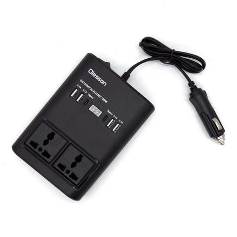 1662 Cigarette Lighter Car Charger 4USB+2Type-C Car Power Inverter 12V to 220V Car 150W Power Socket