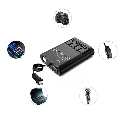 1662 Cigarette Lighter Car Charger 4USB+2Type-C Car Power Inverter 12V to 220V Car 150W Power Socket