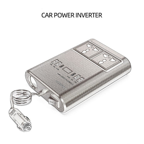1662 Cigarette Lighter Car Charger 4USB+2Type-C Car Power Inverter 12V to 220V Car 150W Power Socket