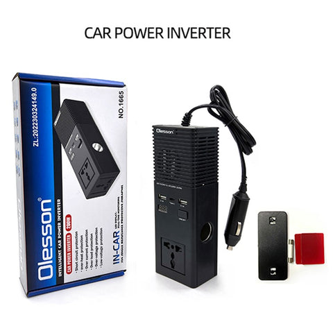 1665 Car Power Inverter 200W Power Socket Car Cigarette Lighter Charger 12V to 220V Car Inverter