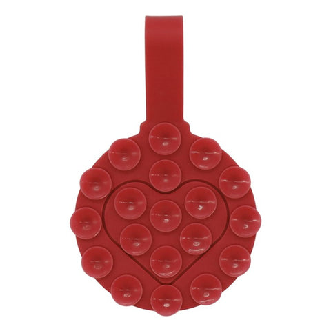 RK-X18 19 Grain Silicone Suction Cup Heart-Shaped Double-Sided Phone Holder Detachable Phone Mount