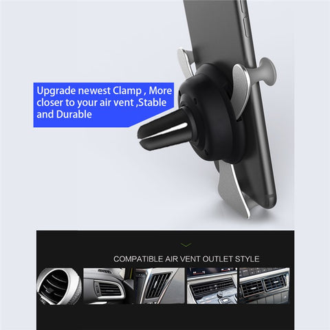Smiley Face Design Car Phone Mount Universal Air Vent Holder Navigation Support Stand