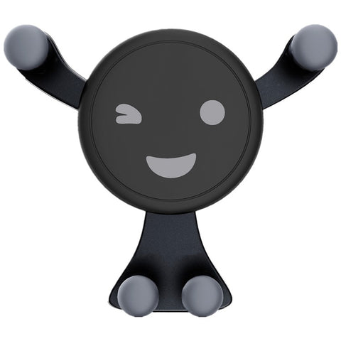 Smiley Face Design Car Phone Mount Universal Air Vent Holder Navigation Support Stand