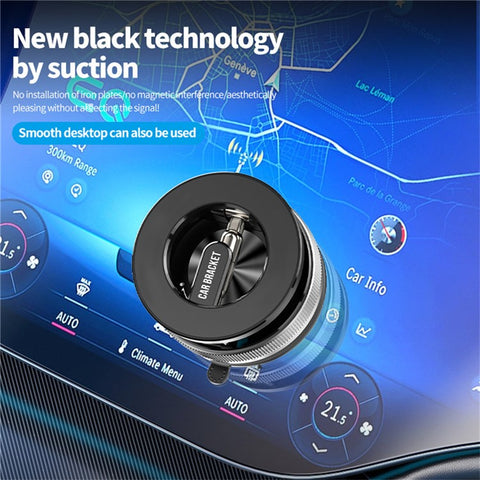 SD08 Multifunctional Vacuum Suction Phone Holder 360 Degree Rotation Magnetic Car Mount Foldable Stand