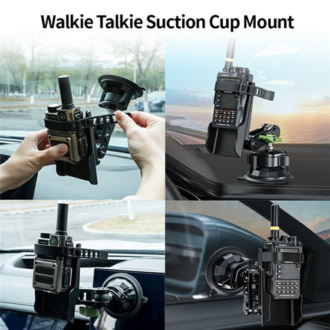 LANPARTE RBA-WT01N Wireless Intercom Suction Cup Base Holder Universal Car Mounting Bracket for Walkie Talkie