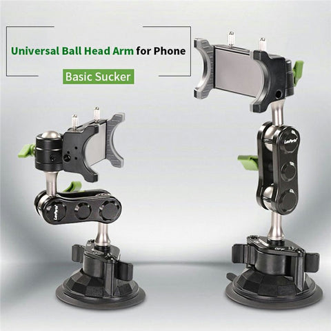 LANPARTE UBA-01 Universal Ball Head Arm Car Suction Cup Mount Multi Angle Adjustable Phone Bracket
