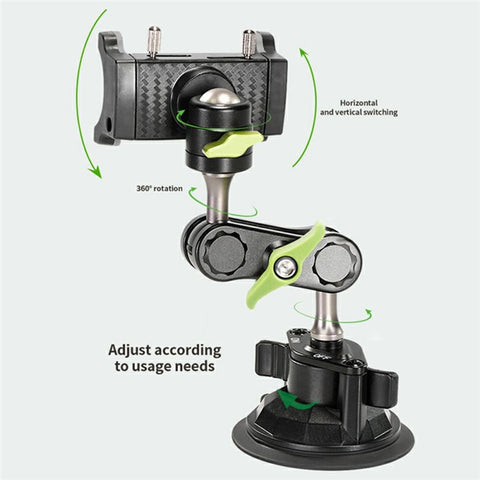 LANPARTE UBA-01L Car Suction Cup Mount Extended Bracket Multi Angle Adjustable Phone Holder