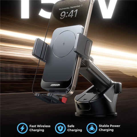 JOYROOM JR-ZS241S Car Wireless Charger Dashboard Mount 15W Fast Charging Phone Holder