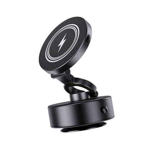 D1 Electric Vacuum Suction Multi Angle Rotating Car Phone Holder 15W Wireless Charging Magnetic Mount for Smartphones