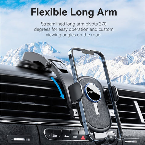 VENTION KSCB0 One Touch Clamp Car Phone Holder Suction Cup Mount Bracket for Dashboard / Windshield