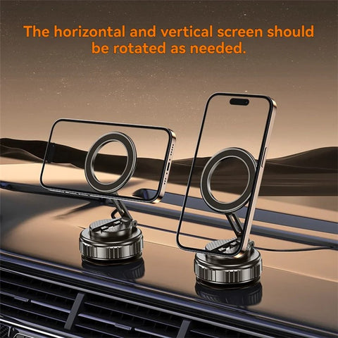 G712 360 Degree Rotation Vacuum Suction Cellphone Holder Dashboard Stand Car Magnetic Phone Mount