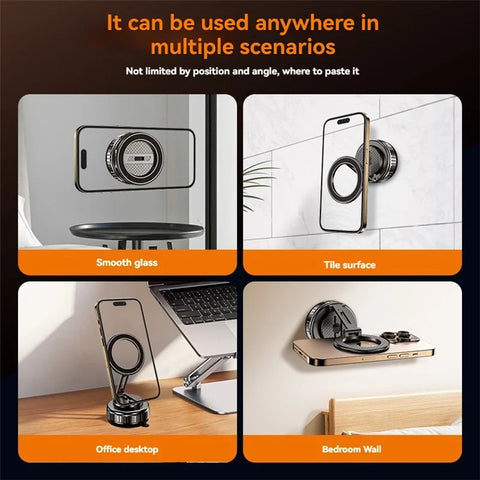 G712 360 Degree Rotation Vacuum Suction Cellphone Holder Dashboard Stand Car Magnetic Phone Mount