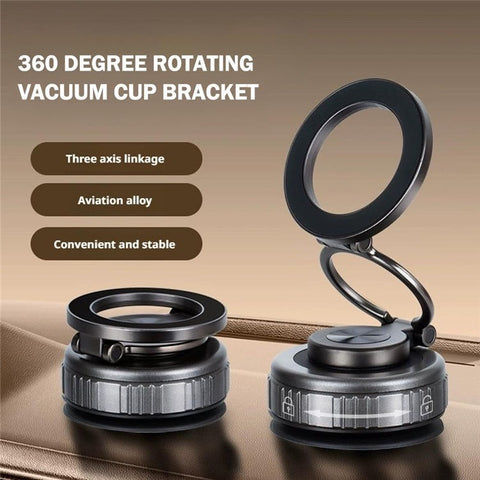 G512 Magnetic Car Phone Holder Dashboard Mount Suction Cup Base 360 Degree Rotation Foldable Stand