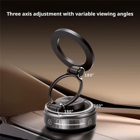 G512 Magnetic Car Phone Holder Dashboard Mount Suction Cup Base 360 Degree Rotation Foldable Stand