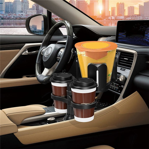 Multifunctional Car Cup Holder Expander Adapter Adjustable Organizer for Snack Bottles Coffee Cups Drinks