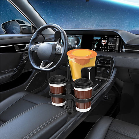 Multifunctional Car Cup Holder Expander Adapter Adjustable Organizer for Snack Bottles Coffee Cups Drinks
