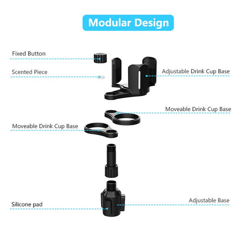 Multifunctional Car Cup Holder Expander Adapter Adjustable Organizer for Snack Bottles Coffee Cups Drinks