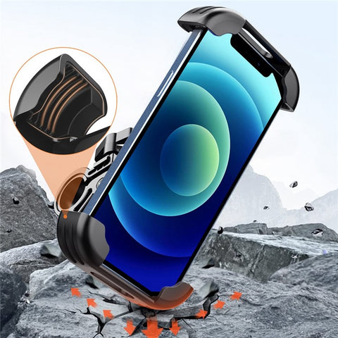 HLT-152 Cycling Bicycle Handlebar Cell Phone Clamp 4.7-6.8 Inch Cell Phone Clip Rotation Motorcycle Phone Mount Bike Phone Holder