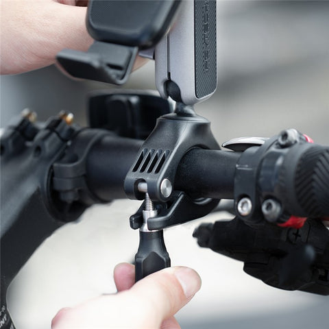 PGYTECH P-PG-001 Motorcycle E-Bike Bicycle Phone Holder Adjustable Handlebar / Rearview Mirror Mount Cellphone Bracket