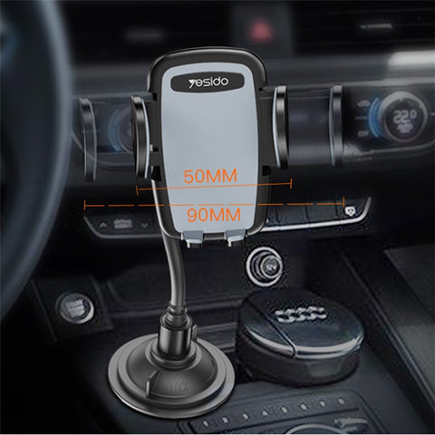 YESIDO C112 Flexible Arm 360 Degree Rotation Car Cup Holder Mobile Phone Bracket with Air Vent Clip