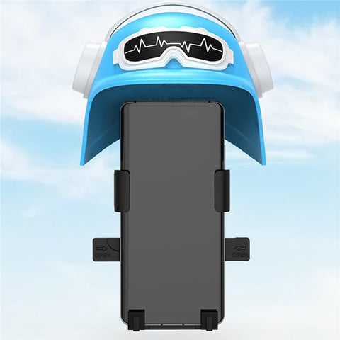 Motorcycle Electric Bike Handlebar Phone Holder Stand with Sunshade Helmet
