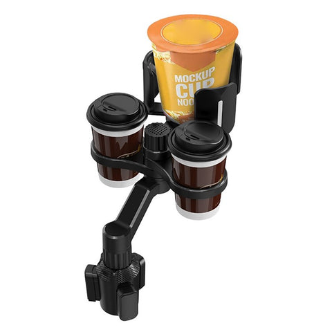 D03 Car Cup Holder Expander with Adjustable Cup Holder Dual Round Car Cup Holder Mount Organizer for Drink Bottle Snack