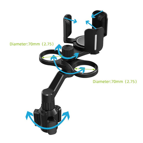 D03 Car Cup Holder Expander with Adjustable Cup Holder Dual Round Car Cup Holder Mount Organizer for Drink Bottle Snack