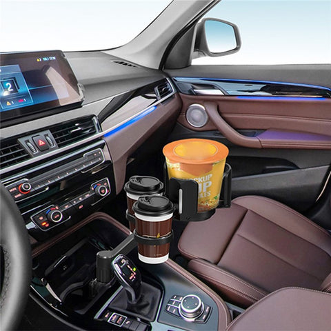 D03 Car Cup Holder Expander with Adjustable Cup Holder Dual Round Car Cup Holder Mount Organizer for Drink Bottle Snack