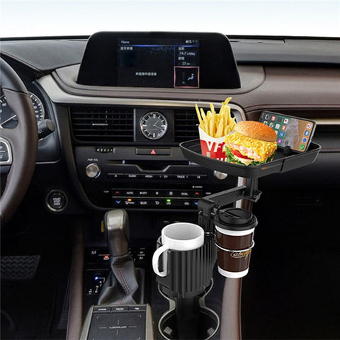 A01 ABS Car Cup Holder Mount Meal Tray Drink Holder Phone Stand Small Dining Table