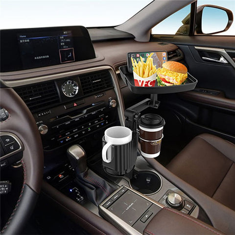 A01 ABS Car Cup Holder Mount Meal Tray Drink Holder Phone Stand Small Dining Table