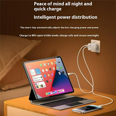 YESIDO YC61 GaN Travel Charger USB-C / USB-A Dual Port PD 20W QC 18W Fast Charging Adapter