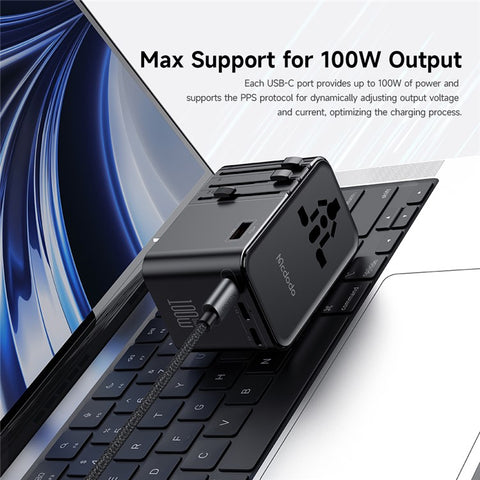 MCDODO CP-6140 MDD G5 Series 100W Universal Travel Adapter Charger 3 USB-C + USB-A Wall Charger Set with Type-C Cable
