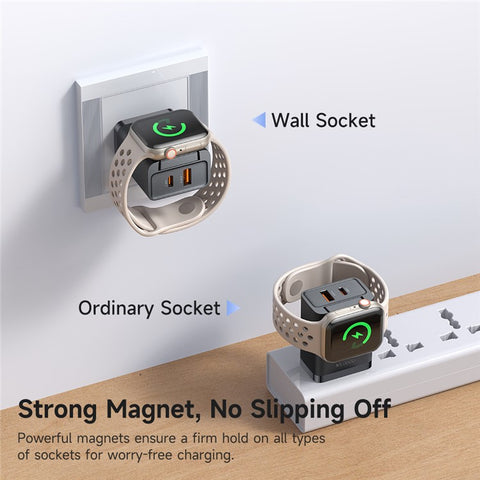 MCDODO CH-5040 MDD 2 in 1 Wall Charger with Watch Wireless Charging Portable Travel Charger 30W USB-A / USB-C
