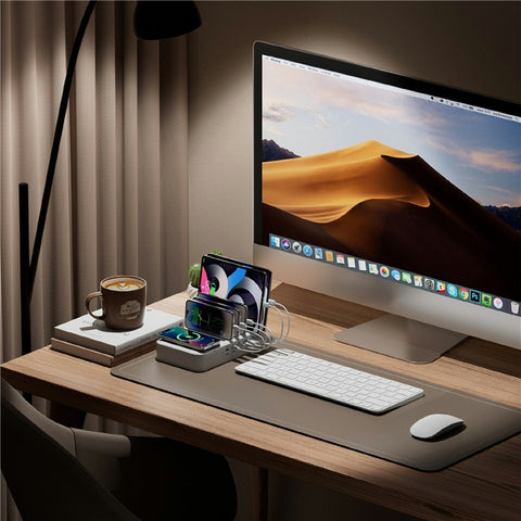 150W USB A + Type C 8 Ports Charger Hub GaN Fast Charging Station with 15W Wireless Charging