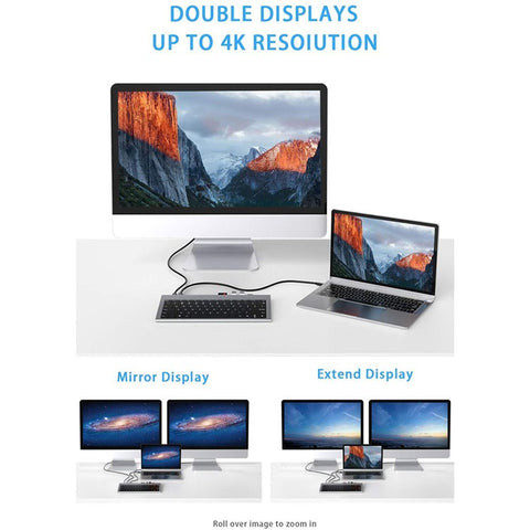 QGEEM QG-UH11-2 11-in-1 Type-C Docking Station with Keyboard USB-C Hub with 4K HD SD/TF/3.5mm Audio Ports Support PD Charging