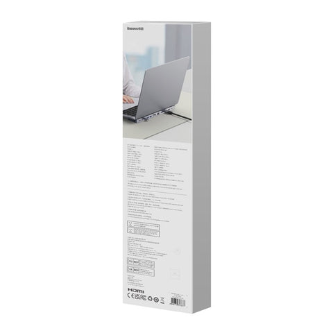 BASEUS BS-OH062 12-in-1 Type-C HUB Adapter Type-C to HDx2+USB3.0x3+PD+DP+SD / TF+RJ45+Typ